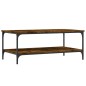vidaXL Mesa de centro madera de ingeniería roble ahumado 100x55x40 cm vidaXL Mesa de centro madera de ingeniería roble ahumado 100x55x40 cm