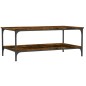 vidaXL Mesa de centro madera de ingeniería roble ahumado 100x55x40 cm vidaXL Mesa de centro madera de ingeniería roble ahumado 100x55x40 cm