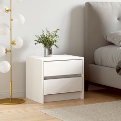 vidaXL Mesita de noche madera maciza de pino blanco 40x31x35,5 cm