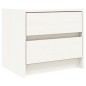 vidaXL Mesita de noche madera maciza de pino blanco 40x31x35,5 cm vidaXL Mesita de noche madera maciza de pino blanco 40x31x35,5 cm