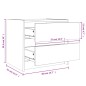 vidaXL Mesita de noche madera maciza de pino blanco 40x31x35,5 cm vidaXL Mesita de noche madera maciza de pino blanco 40x31x35,5 cm