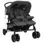 vidaXL Carrito para gemelos de acero gris oscuro vidaXL Carrito para gemelos de acero gris oscuro