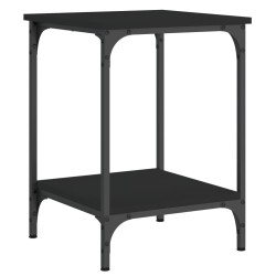 vidaXL Mesa de centro madera de ingeniería negro 40x40x55 cm