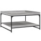 vidaXL Mesa centro madera ingeniería y hierro gris Sonoma 80x80x45 cm vidaXL Mesa centro madera ingeniería y hierro gris Sonoma 80x80x45 cm