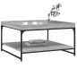 vidaXL Mesa centro madera ingeniería y hierro gris Sonoma 80x80x45 cm vidaXL Mesa centro madera ingeniería y hierro gris Sonoma 80x80x45 cm