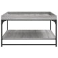 vidaXL Mesa centro madera ingeniería y hierro gris Sonoma 80x80x45 cm vidaXL Mesa centro madera ingeniería y hierro gris Sonoma 80x80x45 cm