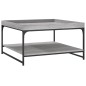 vidaXL Mesa centro madera ingeniería y hierro gris Sonoma 80x80x45 cm vidaXL Mesa centro madera ingeniería y hierro gris Sonoma 80x80x45 cm