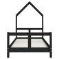 vidaXL Estructura de cama para niños madera de pino negro 80x200 cm vidaXL Estructura de cama para niños madera de pino negro 80x200 cm