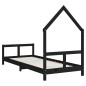 vidaXL Estructura de cama para niños madera de pino negro 80x200 cm vidaXL Estructura de cama para niños madera de pino negro 80x200 cm