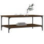 vidaXL Mesa de centro madera de ingeniería marrón roble 100x55x40 cm vidaXL Mesa de centro madera de ingeniería marrón roble 100x55x40 cm