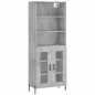 vidaXL Aparador alto madera contrachapada gris hormigón 69,5x34x180 cm vidaXL Aparador alto madera contrachapada gris hormigón 69,5x34x180 cm