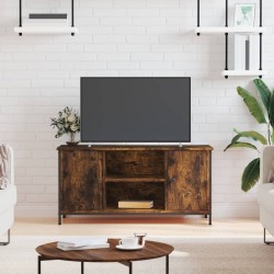 vidaXL Mueble para TV madera contrachapada roble ahumado 100x40x50 cm