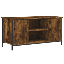 vidaXL Mueble para TV madera contrachapada roble ahumado 100x40x50 cm