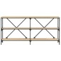 vidaXL Mesa consola hierro madera ingeniería roble Sonoma 160x30x75 cm
