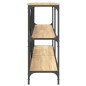 vidaXL Mesa consola hierro madera ingeniería roble Sonoma 160x30x75 cm
