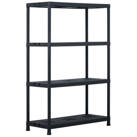 vidaXL Estantería de plástico 2 unidades 220 kg 90x40x138 cm negro