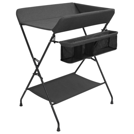 vidaXL Mesa cambiadora hierro gris antracita
