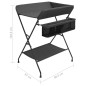 vidaXL Mesa cambiadora hierro gris antracita vidaXL Mesa cambiadora hierro gris antracita
