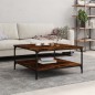 vidaXL Mesa de centro madera de ingeniería roble ahumado 80x80x40 cm vidaXL Mesa de centro madera de ingeniería roble ahumado 80x80x40 cm