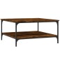 vidaXL Mesa de centro madera de ingeniería roble ahumado 80x80x40 cm vidaXL Mesa de centro madera de ingeniería roble ahumado 80x80x40 cm