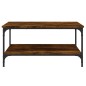 vidaXL Mesa de centro madera de ingeniería roble ahumado 80x80x40 cm vidaXL Mesa de centro madera de ingeniería roble ahumado 80x80x40 cm