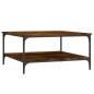 vidaXL Mesa de centro madera de ingeniería roble ahumado 80x80x40 cm vidaXL Mesa de centro madera de ingeniería roble ahumado 80x80x40 cm