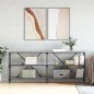 vidaXL Mesa consola hierro y madera ingeniería gris Sonoma 180x30x75cm vidaXL Mesa consola hierro y madera ingeniería gris Sonoma 180x30x75cm