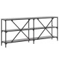 vidaXL Mesa consola hierro y madera ingeniería gris Sonoma 180x30x75cm vidaXL Mesa consola hierro y madera ingeniería gris Sonoma 180x30x75cm