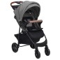 vidaXL Carrito de bebés 3 en 1 de acero gris claro vidaXL Carrito de bebés 3 en 1 de acero gris claro