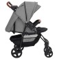 vidaXL Carrito de bebés 3 en 1 de acero gris claro vidaXL Carrito de bebés 3 en 1 de acero gris claro