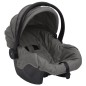 vidaXL Carrito de bebés 3 en 1 de acero gris claro vidaXL Carrito de bebés 3 en 1 de acero gris claro