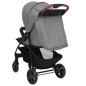 vidaXL Carrito de bebés 3 en 1 de acero gris claro vidaXL Carrito de bebés 3 en 1 de acero gris claro