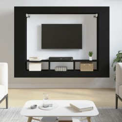 vidaXL Mueble para TV madera de ingeniería negro 152x22x113 cm