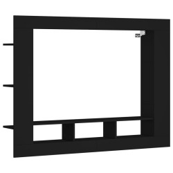 vidaXL Mueble para TV madera de ingeniería negro 152x22x113 cm