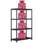 vidaXL Estantería de plástico 2 unidades 220 kg 90x40x138 cm negro
