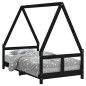 vidaXL Estructura de cama para niños madera de pino negro 80x160 cm