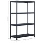 vidaXL Estantería de plástico 2 unidades 220 kg 90x40x138 cm negro