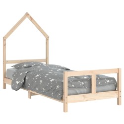 vidaXL Estructura de cama para niños madera maciza de pino 80x200 cm