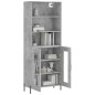 vidaXL Aparador alto madera contrachapada gris hormigón 69,5x34x180 cm vidaXL Aparador alto madera contrachapada gris hormigón 69,5x34x180 cm