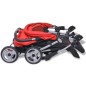 vidaXL Cochecito gemelar de acero rojo y negro vidaXL Cochecito gemelar de acero rojo y negro