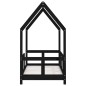 vidaXL Estructura de cama para niños madera de pino negro 70x140 cm vidaXL Estructura de cama para niños madera de pino negro 70x140 cm