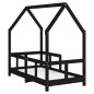 vidaXL Estructura de cama para niños madera de pino negro 70x140 cm vidaXL Estructura de cama para niños madera de pino negro 70x140 cm
