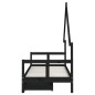 vidaXL Estructura de cama niños con cajones madera pino negro 80x200cm