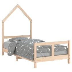 vidaXL Estructura de cama para niños madera maciza de pino 80x160 cm
