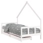 vidaXL Estructura cama niños con cajones madera pino blanco 90x200 cm vidaXL Estructura cama niños con cajones madera pino blanco 90x200 cm