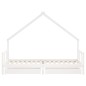vidaXL Estructura cama niños con cajones madera pino blanco 90x200 cm vidaXL Estructura cama niños con cajones madera pino blanco 90x200 cm