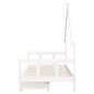 vidaXL Estructura cama niños con cajones madera pino blanco 90x200 cm vidaXL Estructura cama niños con cajones madera pino blanco 90x200 cm