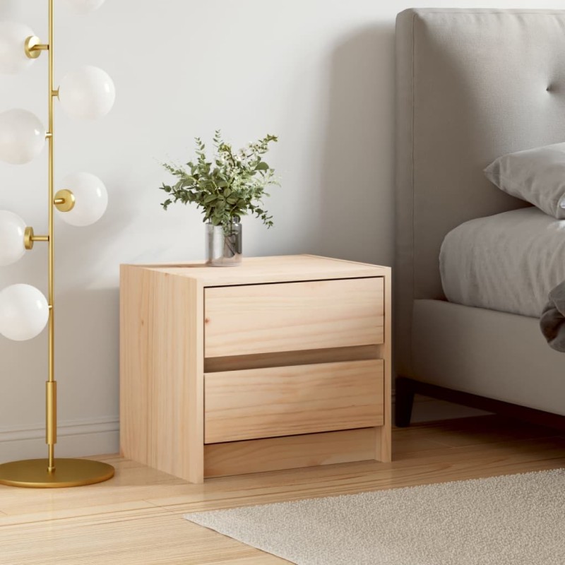 vidaXL Mesita de noche madera maciza de pino 40x31x35,5 cm vidaXL Mesita de noche madera maciza de pino 40x31x35,5 cm