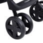 vidaXL Carrito de bebés 3 en 1 de acero gris claro y negro vidaXL Carrito de bebés 3 en 1 de acero gris claro y negro