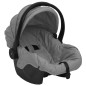vidaXL Carrito de bebés 3 en 1 de acero gris claro y negro vidaXL Carrito de bebés 3 en 1 de acero gris claro y negro